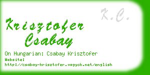 krisztofer csabay business card